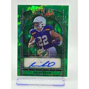 2024 Leaf Trinity Isaiah Davis Rookie Steel Green Crystal Auto 3/5 SP Jets RC